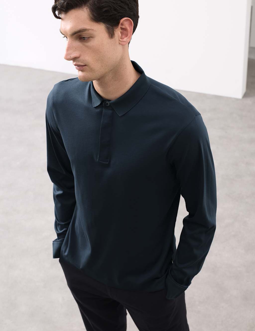 Autograph Pure Supima Cotton Polo Shirt Dark Navy