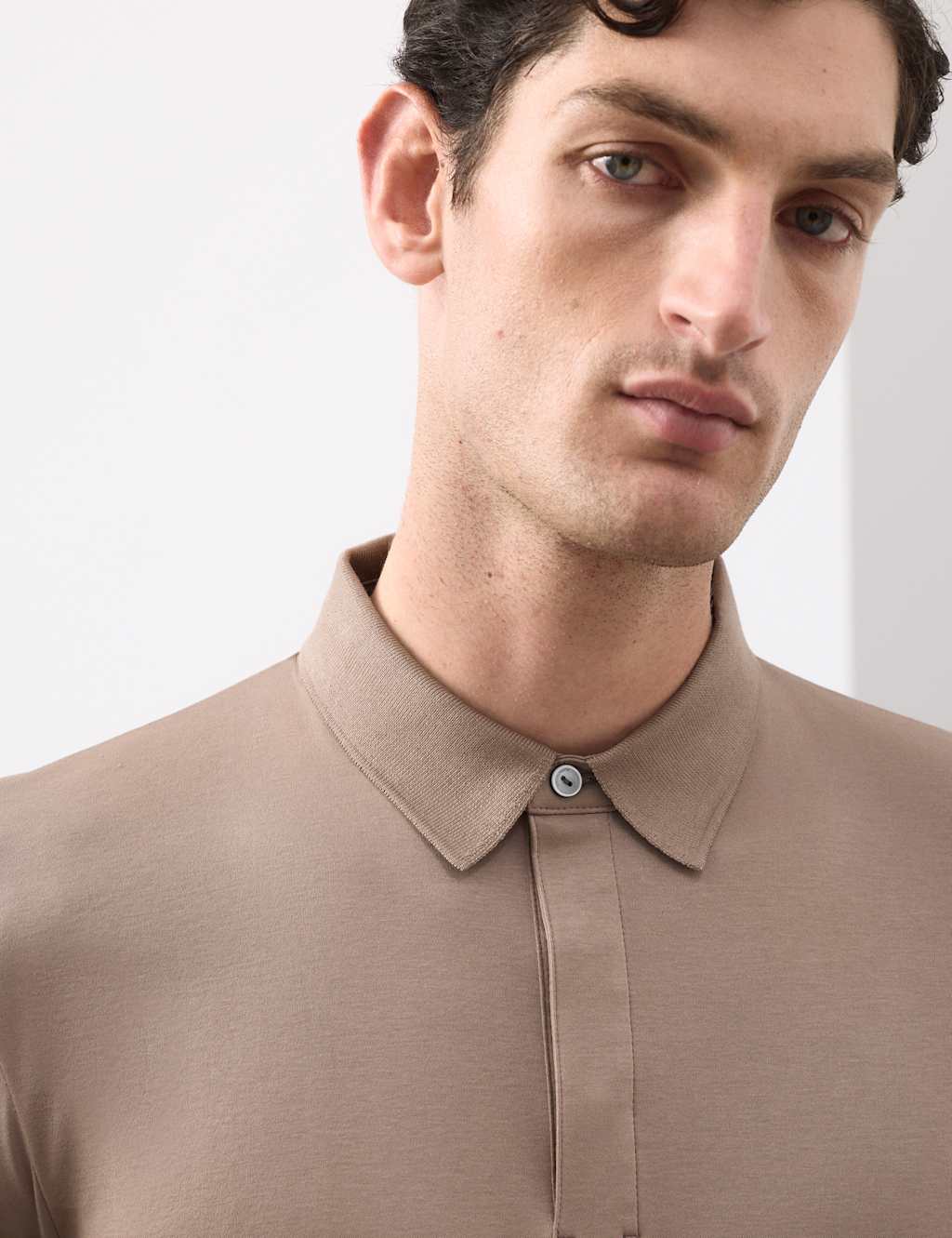 Autograph Pure Supima Cotton Polo Shirt Cappuccino