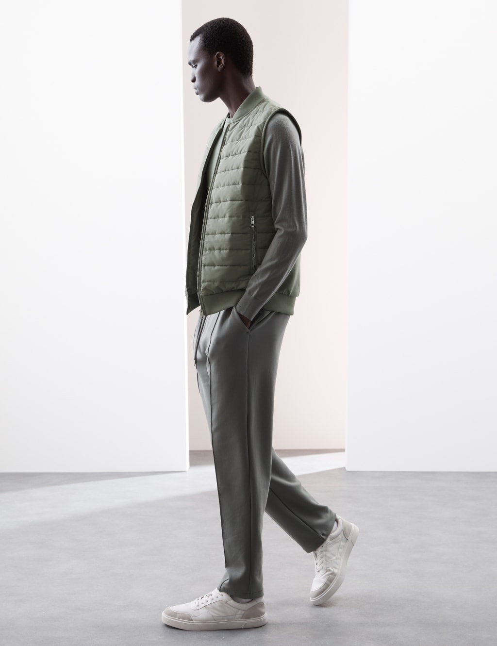 Cotton Rich Zip Up Quilted Gilet with Stormwear™