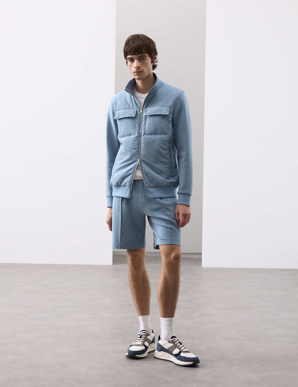 Autograph Men's Cotton Rich Zip Up Pocket Jacket - XL - Light Blue