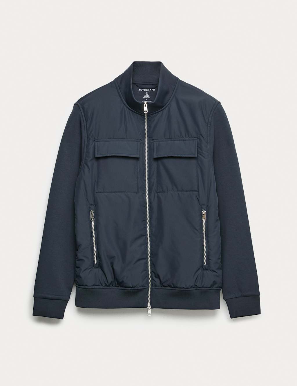Autograph Men's Regular Fit Cotton Rich Bomber Jacket - MREG - Dark Navy, Dark Navy