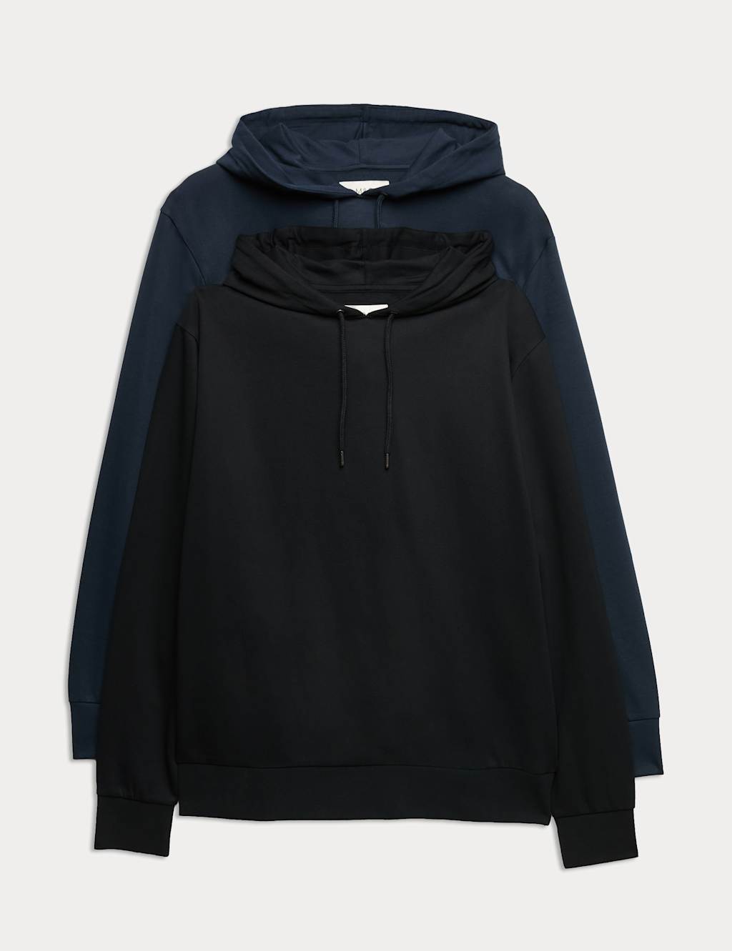 M&S Men's 2 Pack Pure Cotton Hoodies - S - Navy Mix
