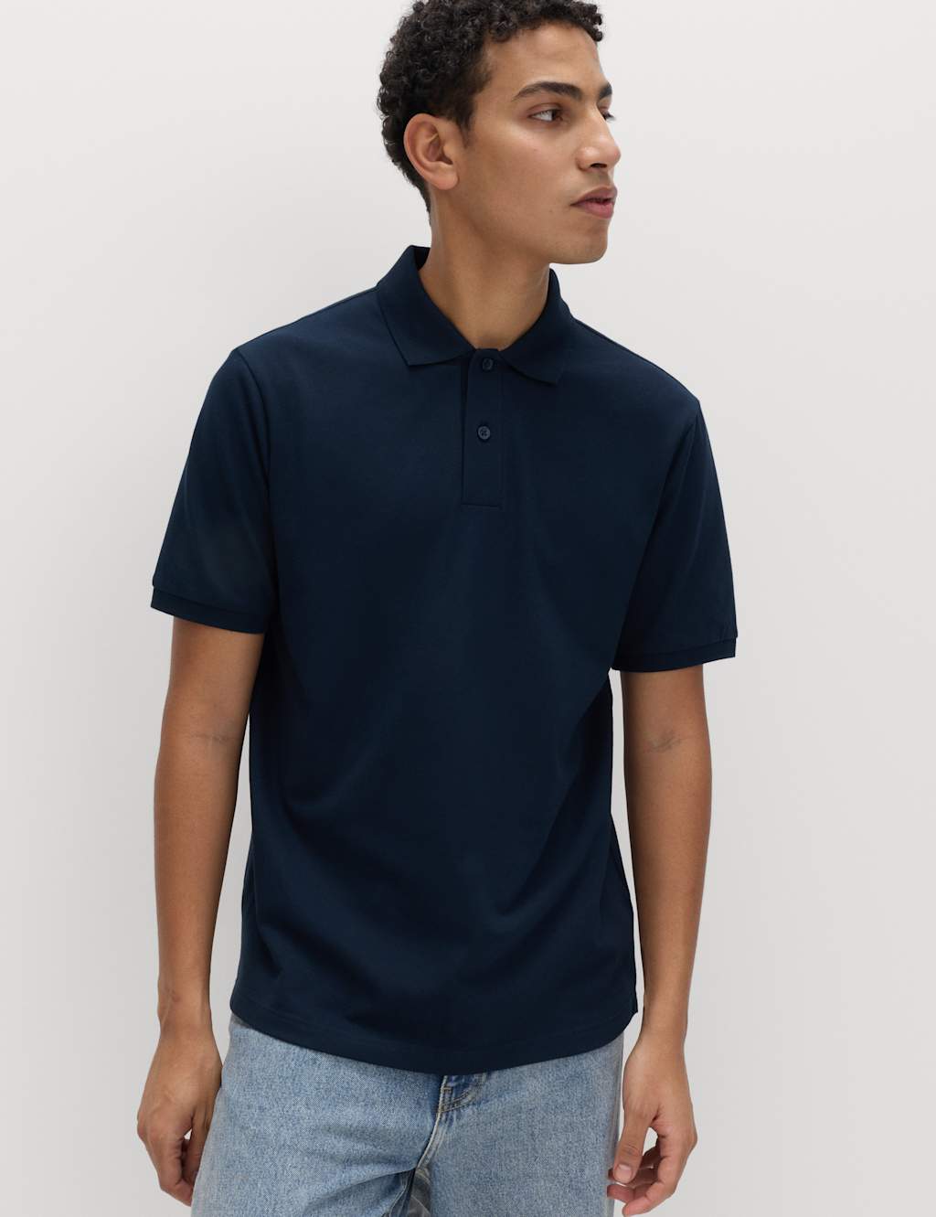 M&S Ultimate 2 Pack Cotton Rich Polo Shirts Navy