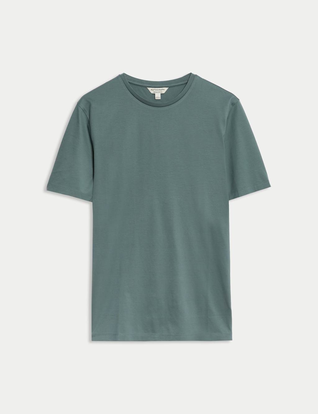 Autograph Pure Supima Cotton Performance Crew Neck T-shirt Teal Green