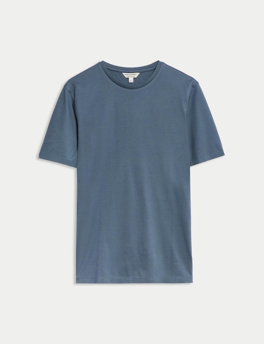 Autograph Pure Supima Cotton Performance Crew Neck T-shirt Mid Blue
