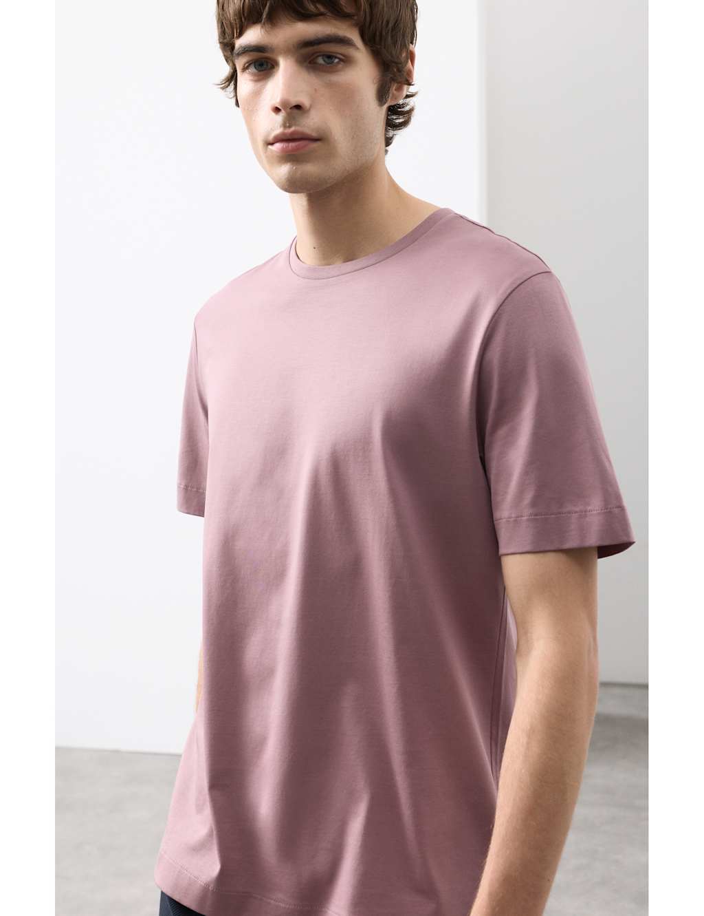 Autograph Men's Pure Supima Cotton Performance Crew Neck T-shirt - 2XL - Dusted Pink