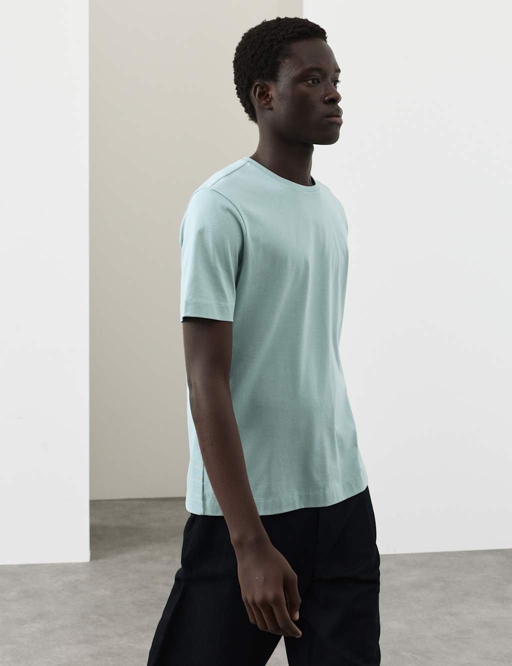 Autograph Men's Pure Supima Cotton Performance Crew Neck T-shirt - XS - Mint