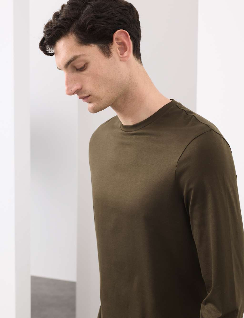 Autograph Pure Supima Cotton Performance T-Shirt Dark Khaki