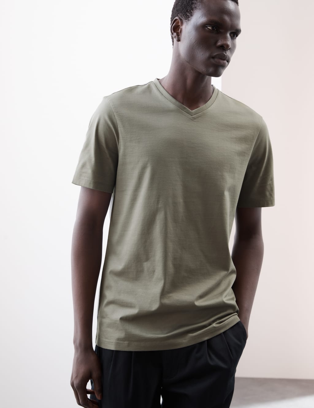 Pure Supima® Cotton V-Neck T-Shirt