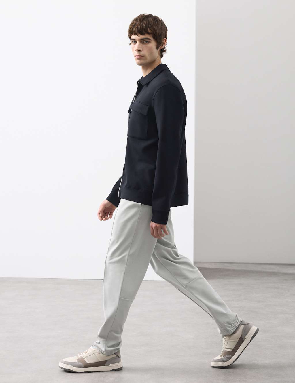 Autograph Elasticated Waist Performance Joggers Silver Grey