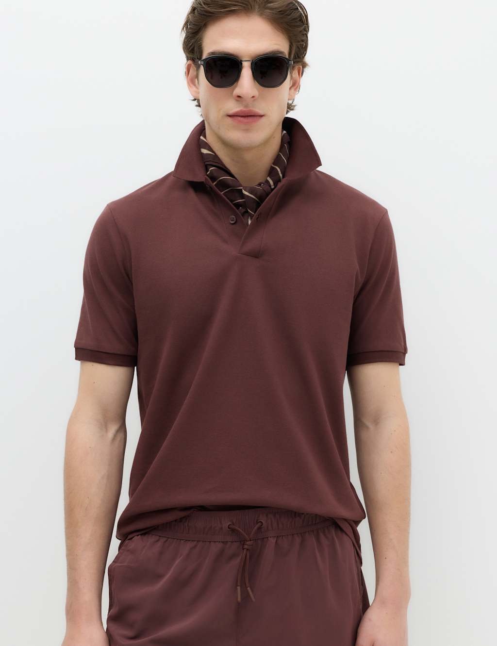 M&S Men's Ultimate Regular Fit Pique Polo Shirt - 2XL - Chestnut