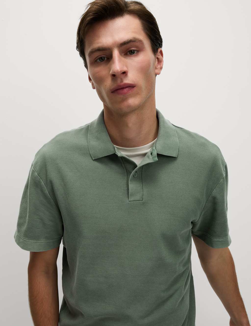 Relaxed Fit Pure Cotton Garment Dyed Polo Shirt