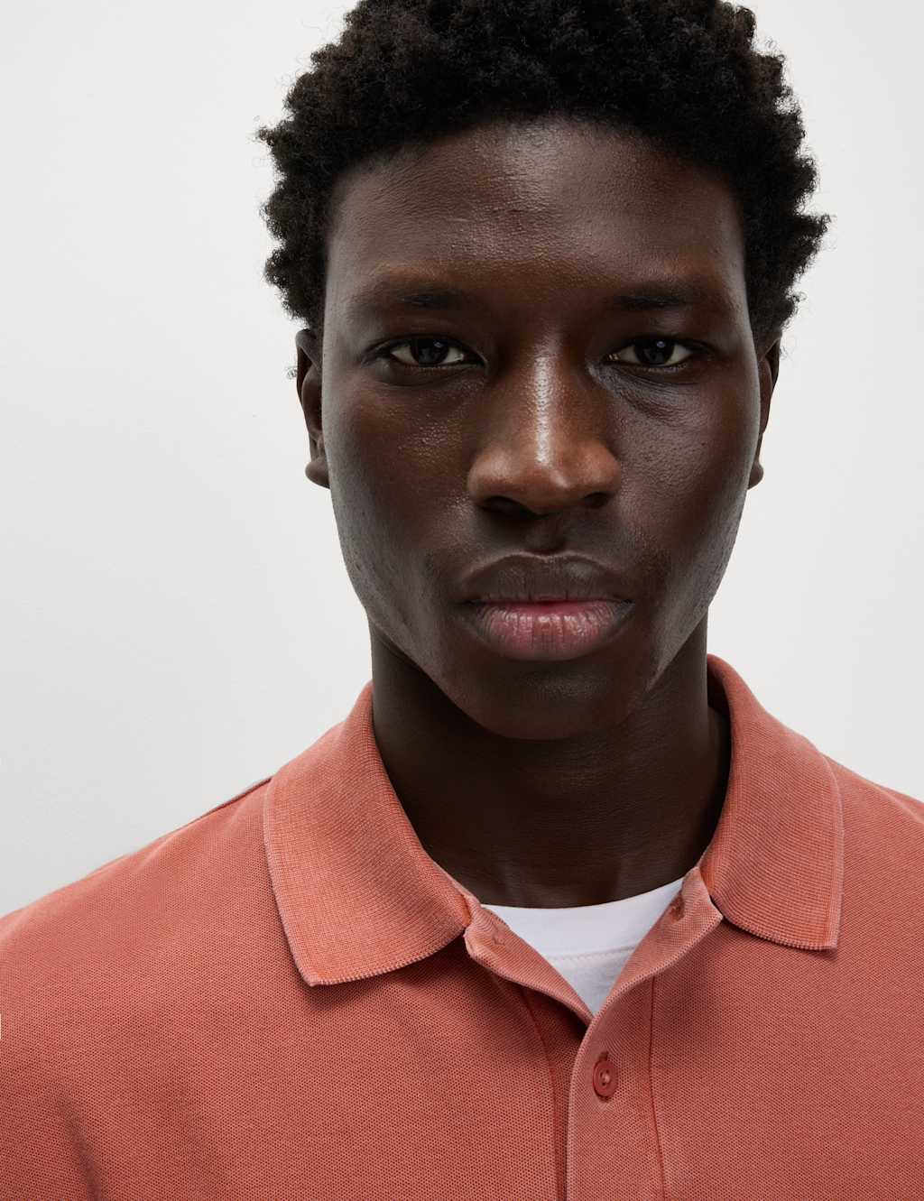 Relaxed Fit Pure Cotton Garment Dyed Polo Shirt