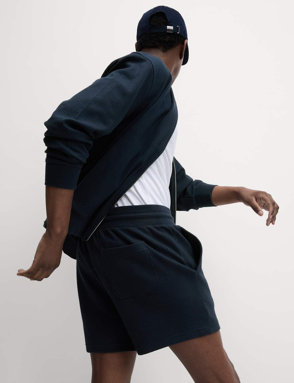 Waffle Pure Cotton Oversized Shorts
