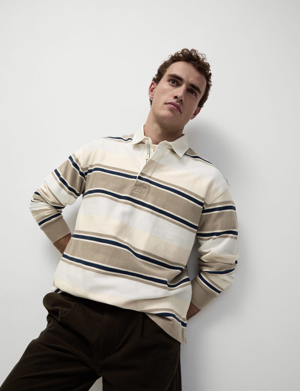 Pure Cotton Striped Rugby Shirt