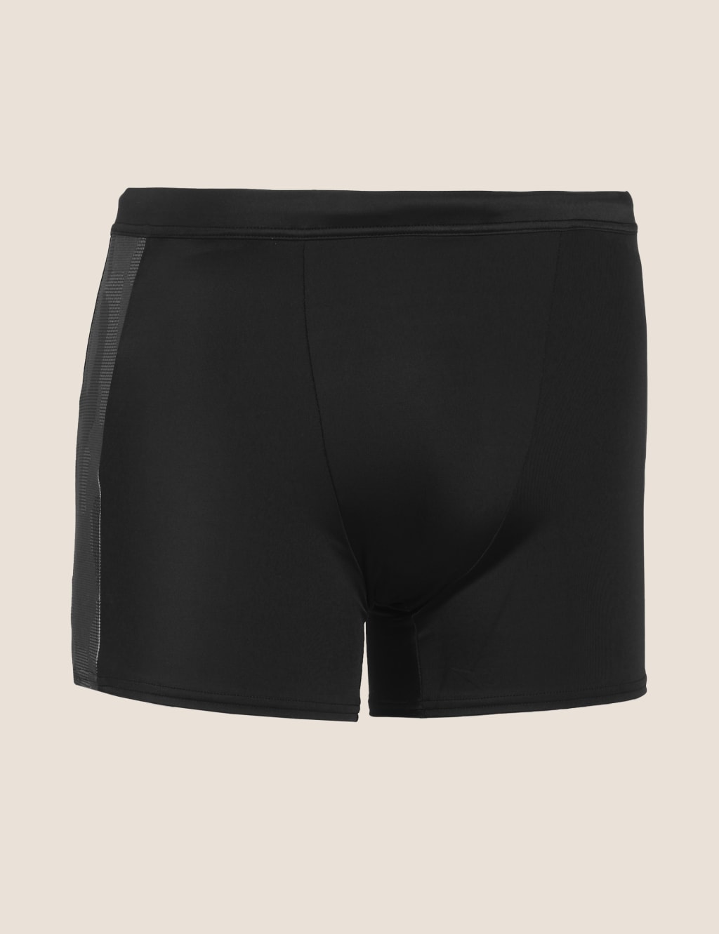Goodmove Men's Quick Dry Side Stripe Swim Shorts - Black, Black