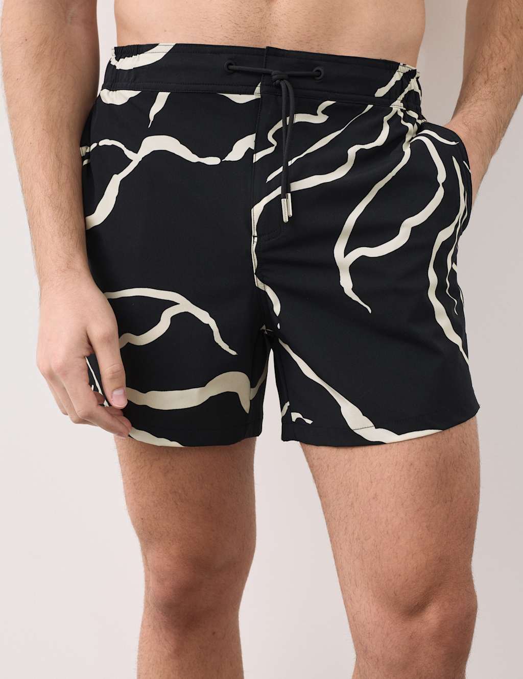 Autograph Men's Quick Dry Floral Swim Shorts - M - Dark Navy