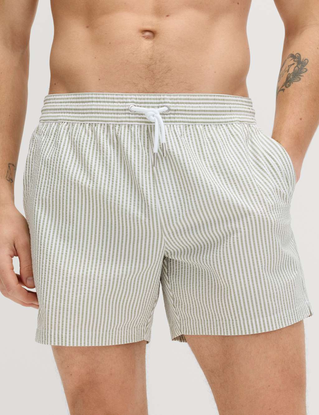 M&S Seersucker Swim Shorts Pistachio