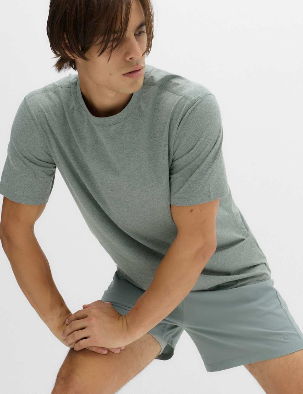 Goodmove Men's Supersoft Athleisure T-Shirt - L - Dark Sage