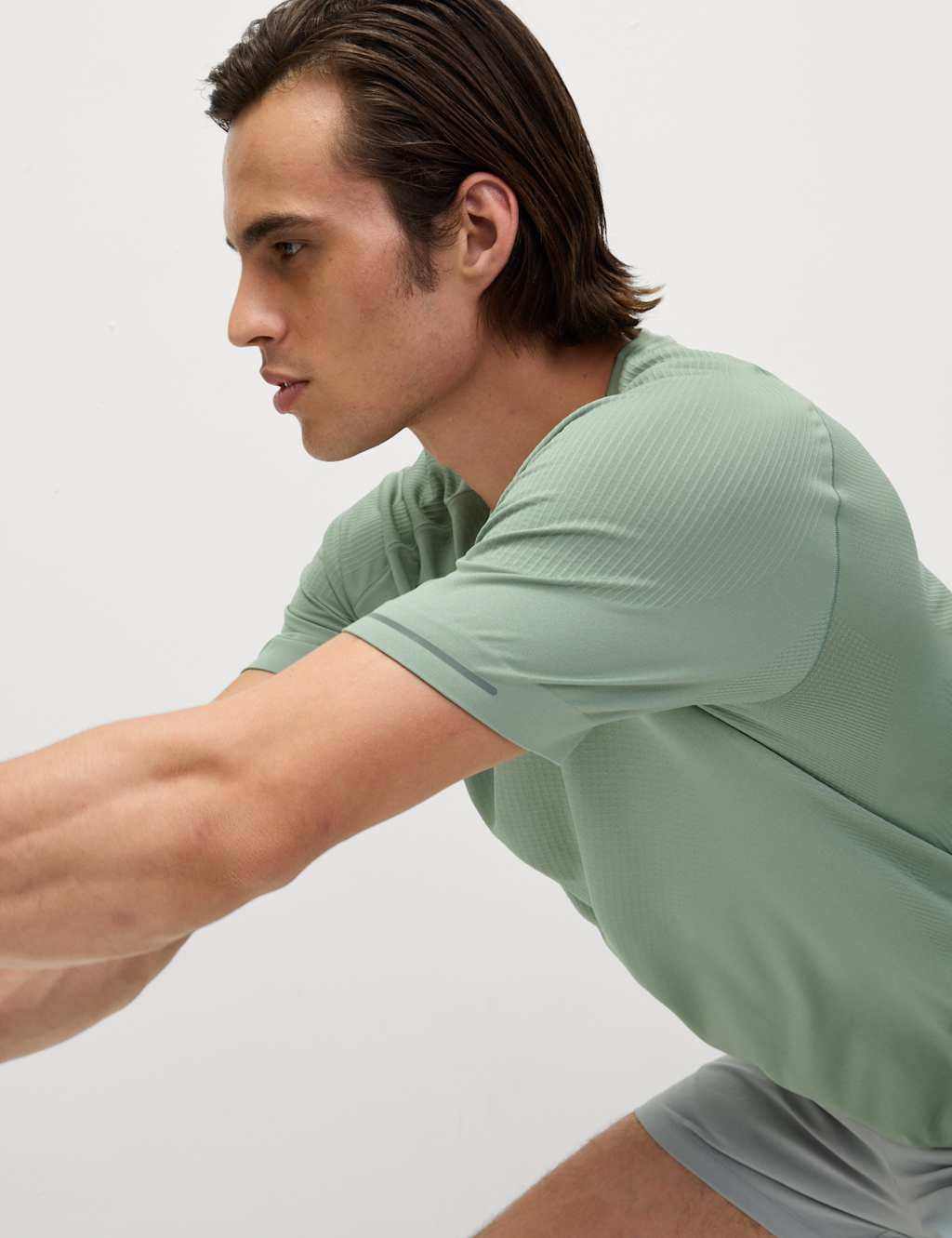 Goodmove Seam Free Sports T-Shirt Dusty Green