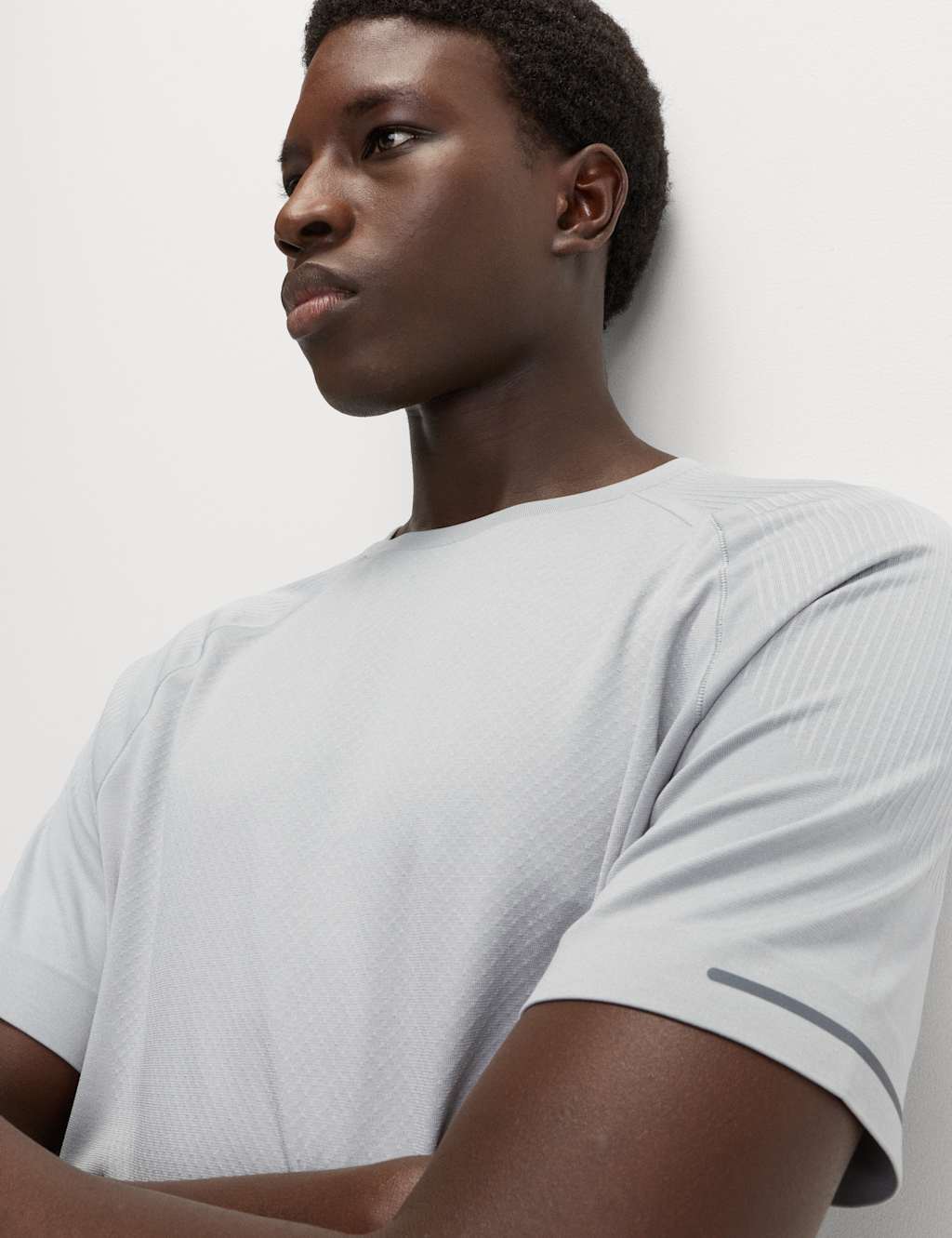 Goodmove Seam Free Sports T-Shirt Silver Grey