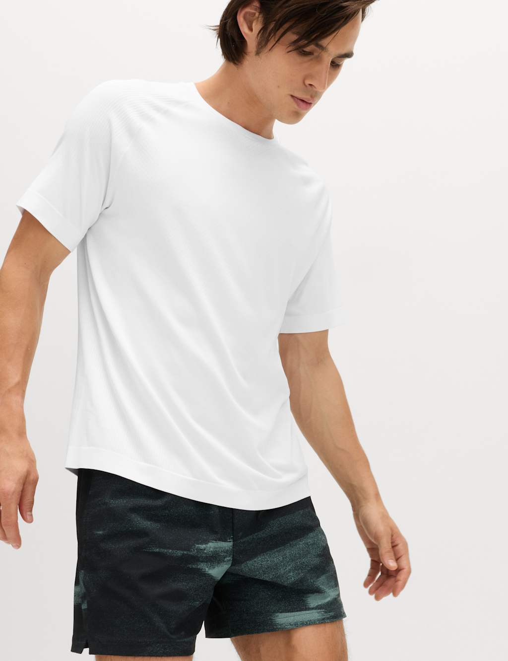Goodmove Men's Seam Free Sports T-Shirt - L - White