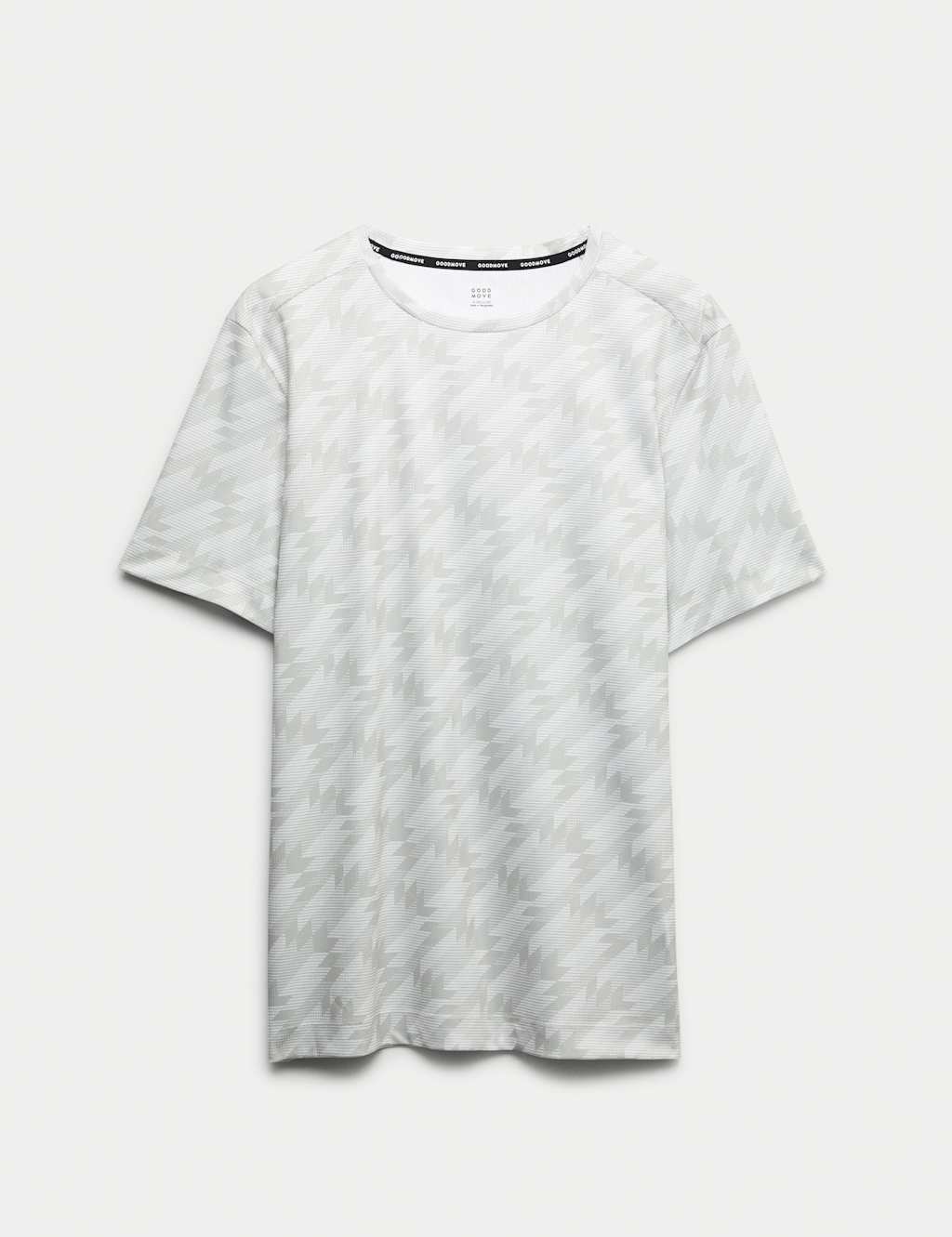 Goodmove Printed Crew Neck T-Shirt Medium Beige