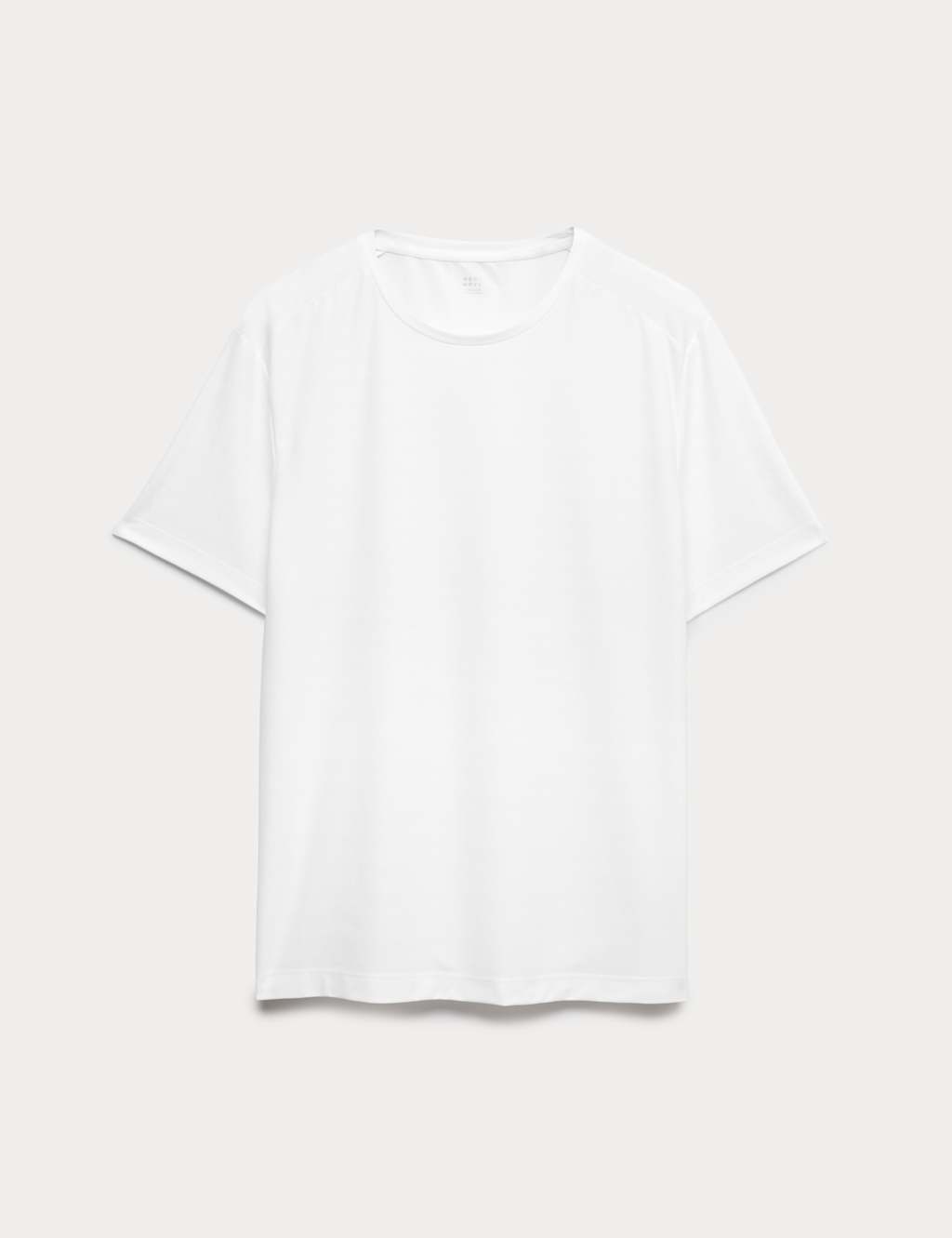 Goodmove Activewear Jacquard Mesh Stripe T-Shirt White