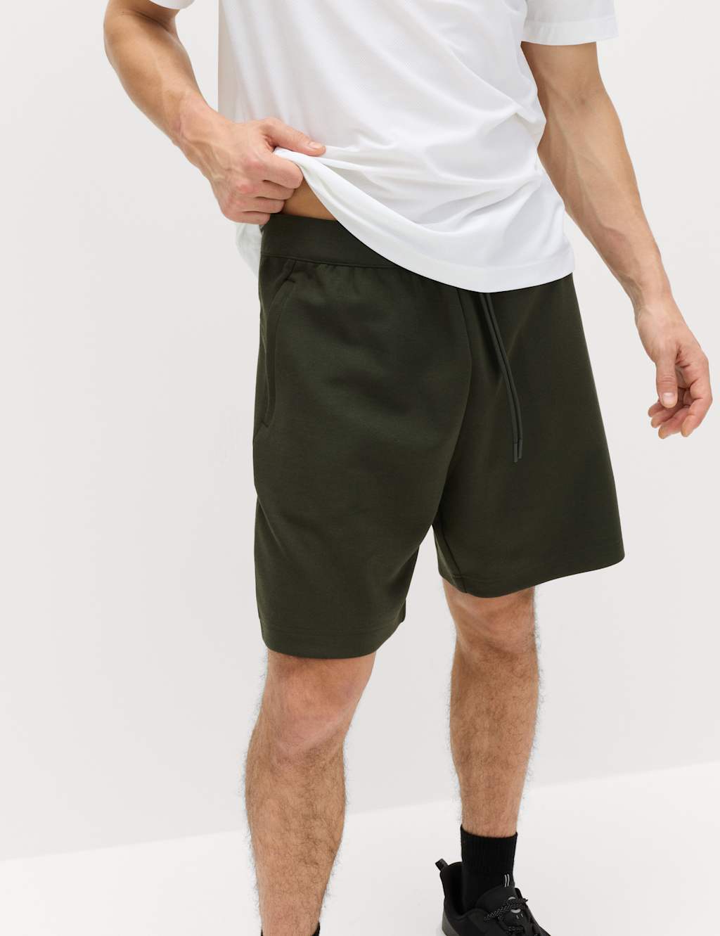 Goodmove Men's Performance Jersey 9 inch Shorts - XL - Dark Khaki