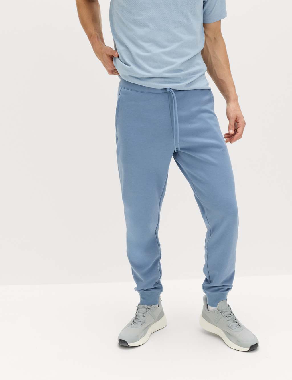 Goodmove Men's Performance Jersey Joggers - 3XL - Medium Blue