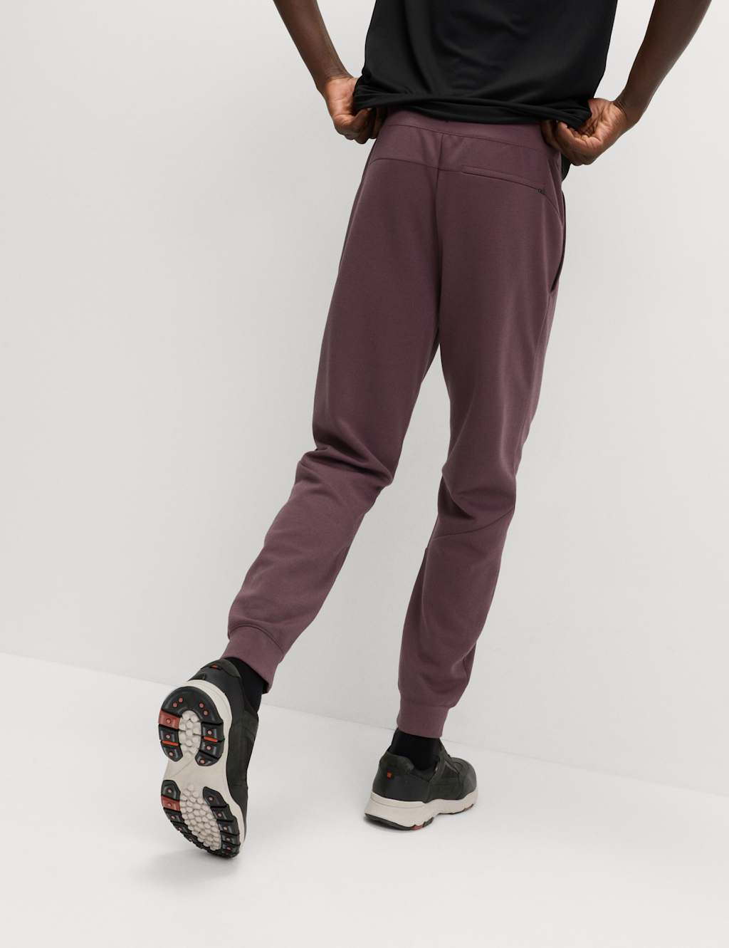 Goodmove Performance Jersey Joggers Medium Plum