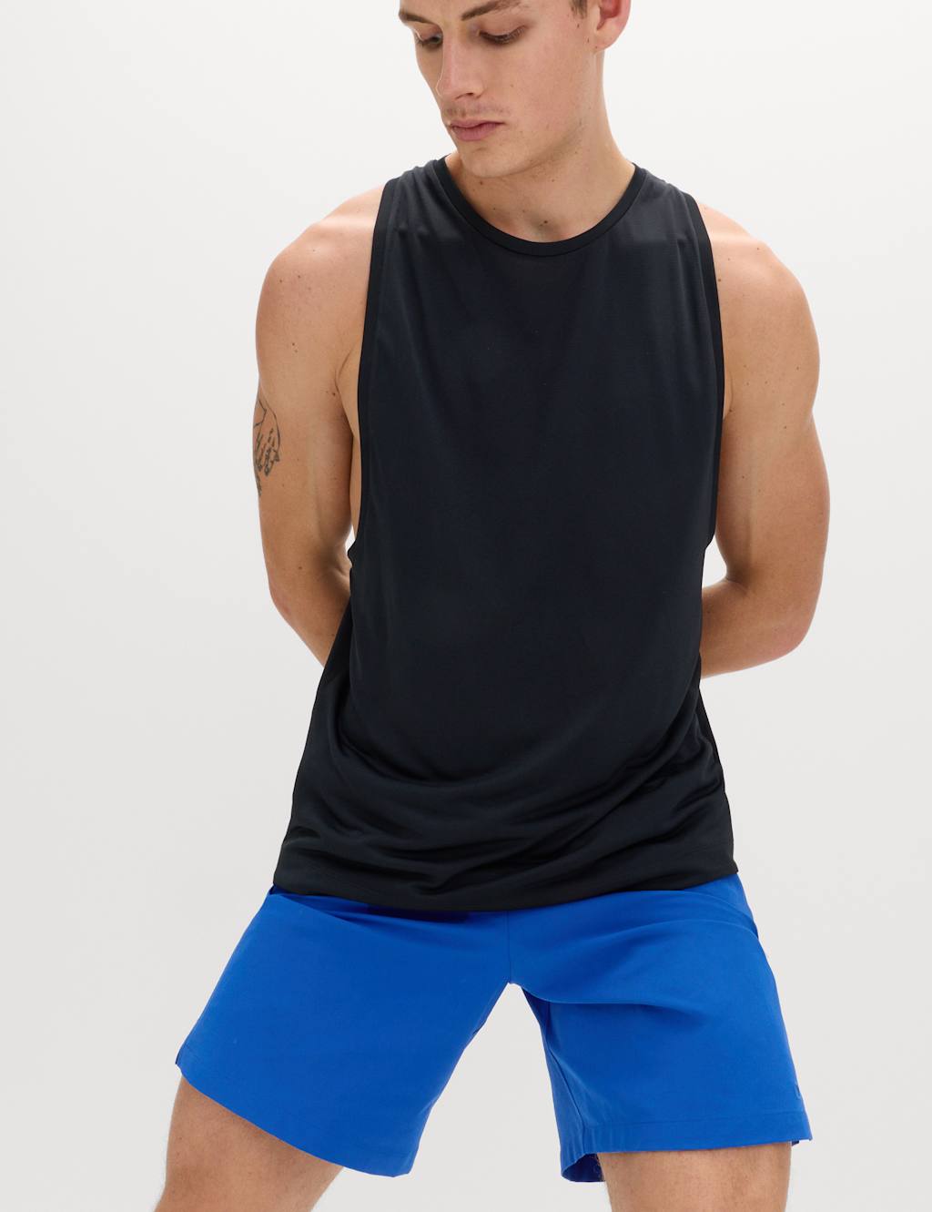 Goodmove Men's Regular Fit 7 Inch Stretch Sports Shorts - S - Cobalt