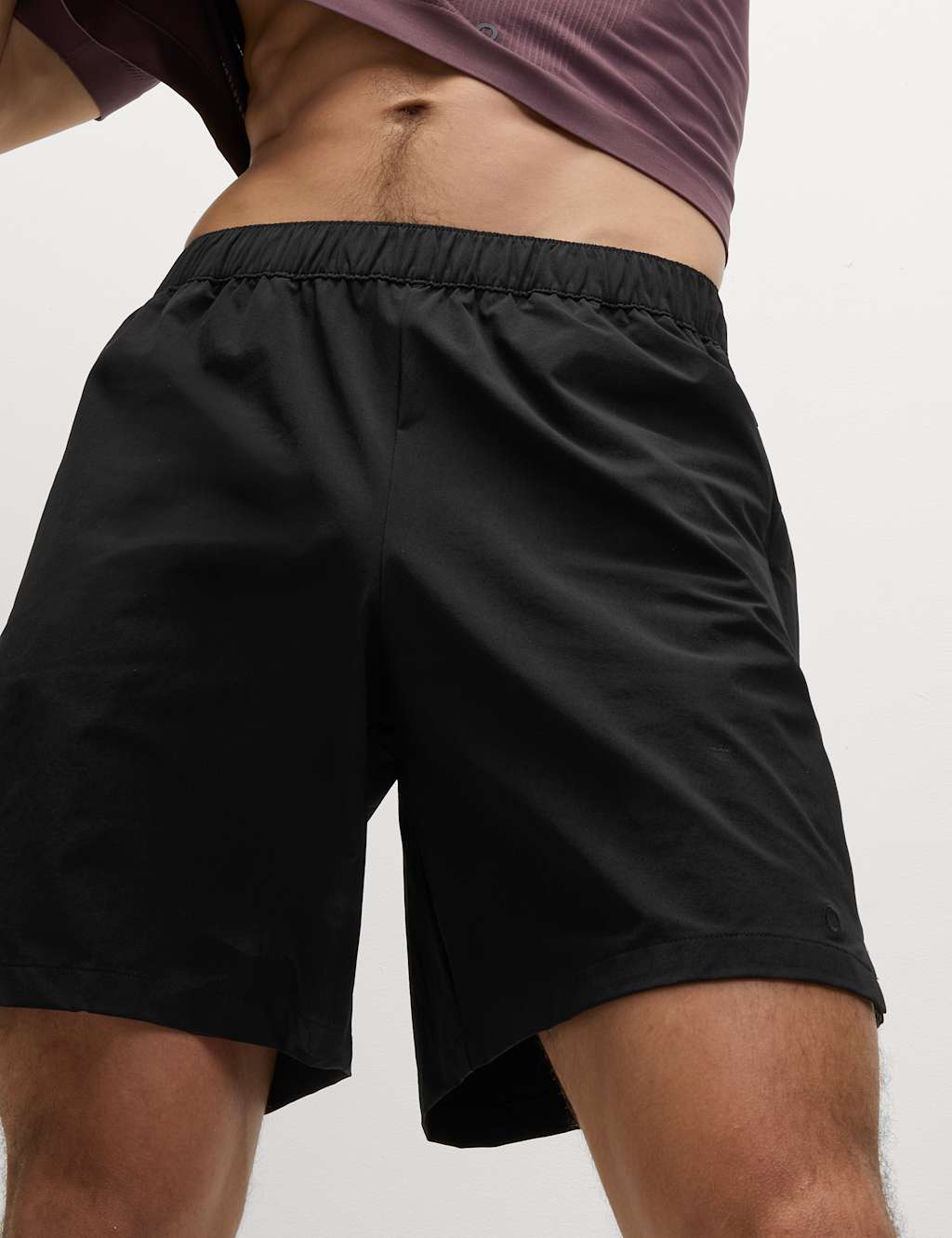 Goodmove Regular Fit 7 Inch Stretch Sports Shorts Black