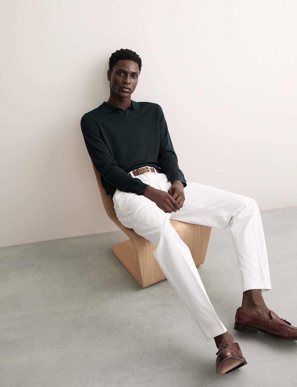 Merino Wool Rich with Silk Knitted Polo