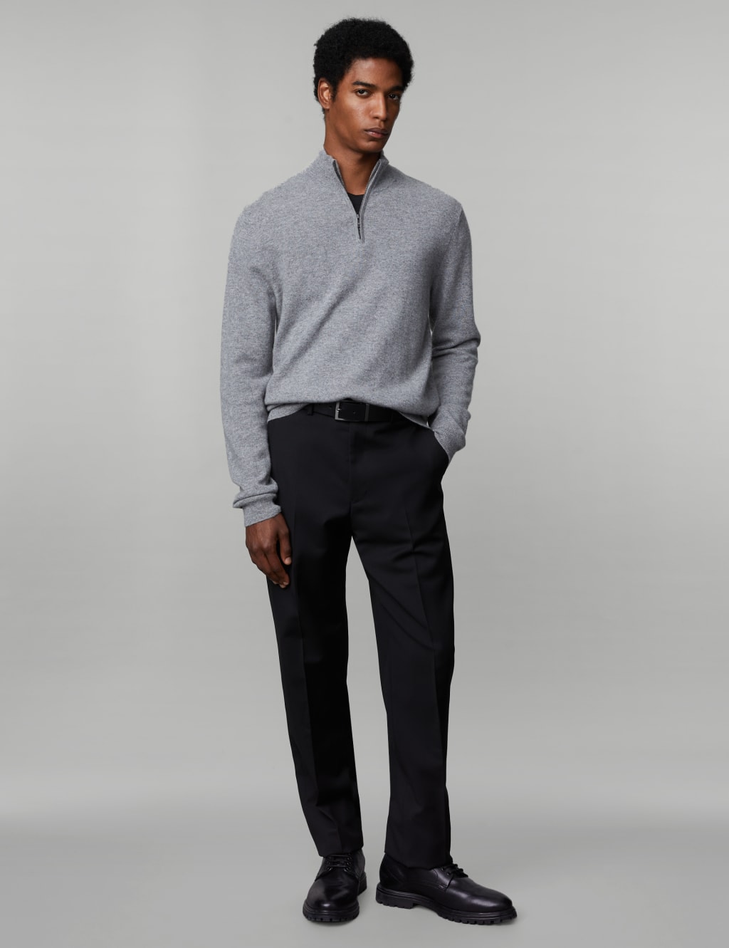 Pure Cashmere Half Zip Jumper