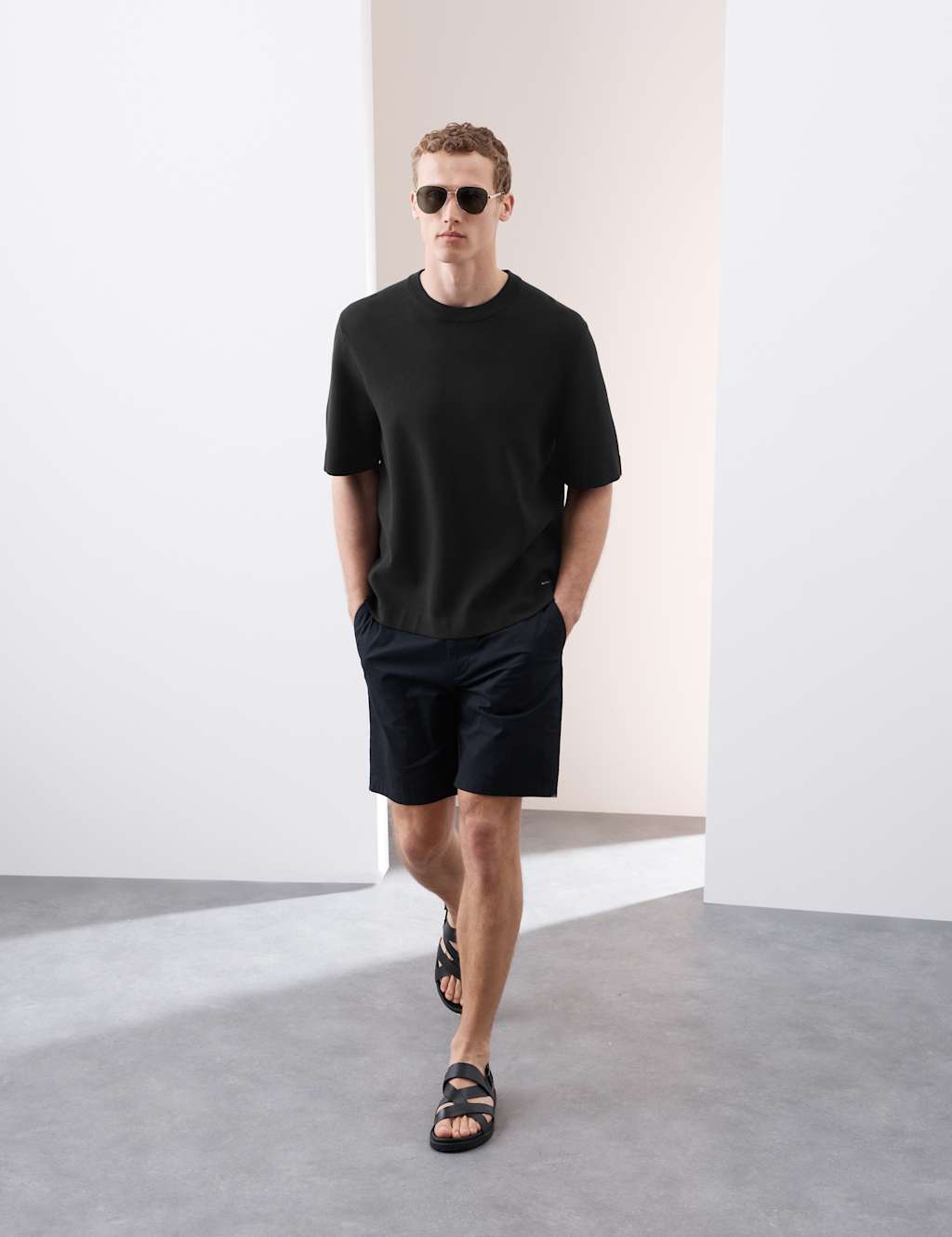 Crew Neck Knitted T-Shirt