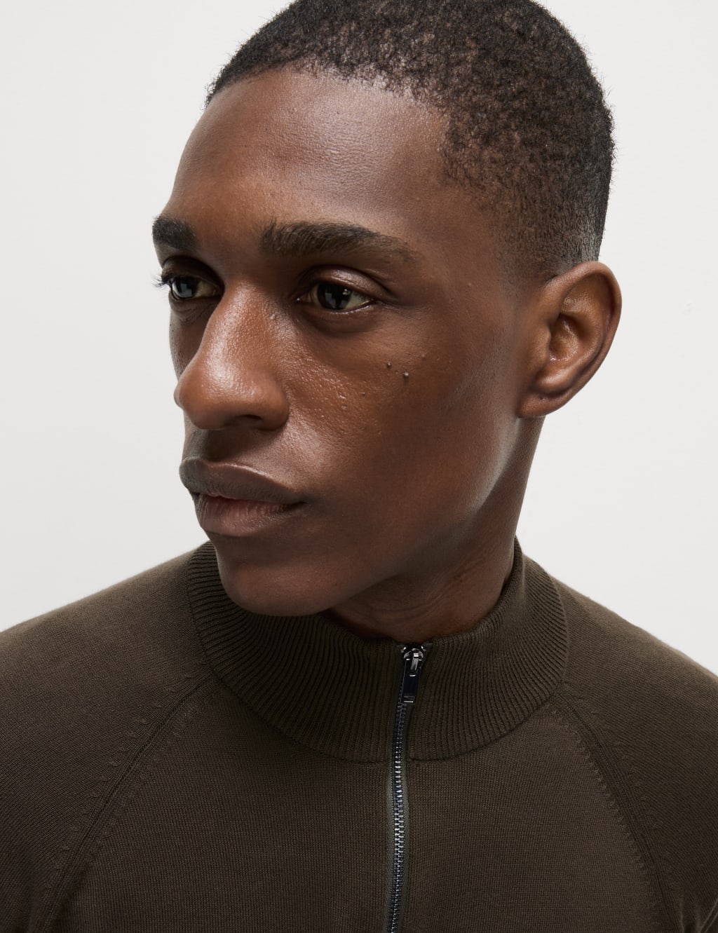Cotton Rich Half Zip Jumper