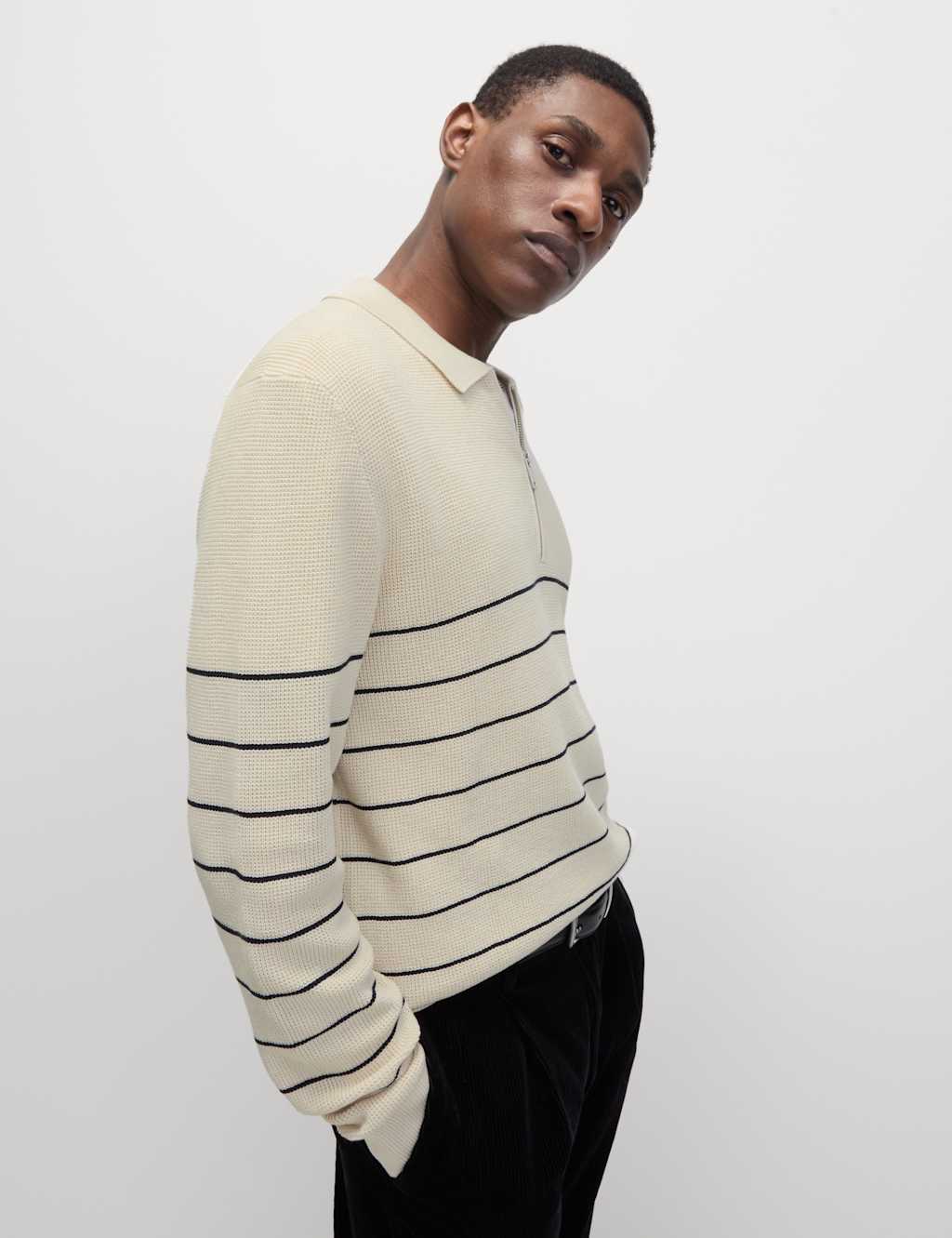 Cotton Modal Blend Knitted Polo Shirt