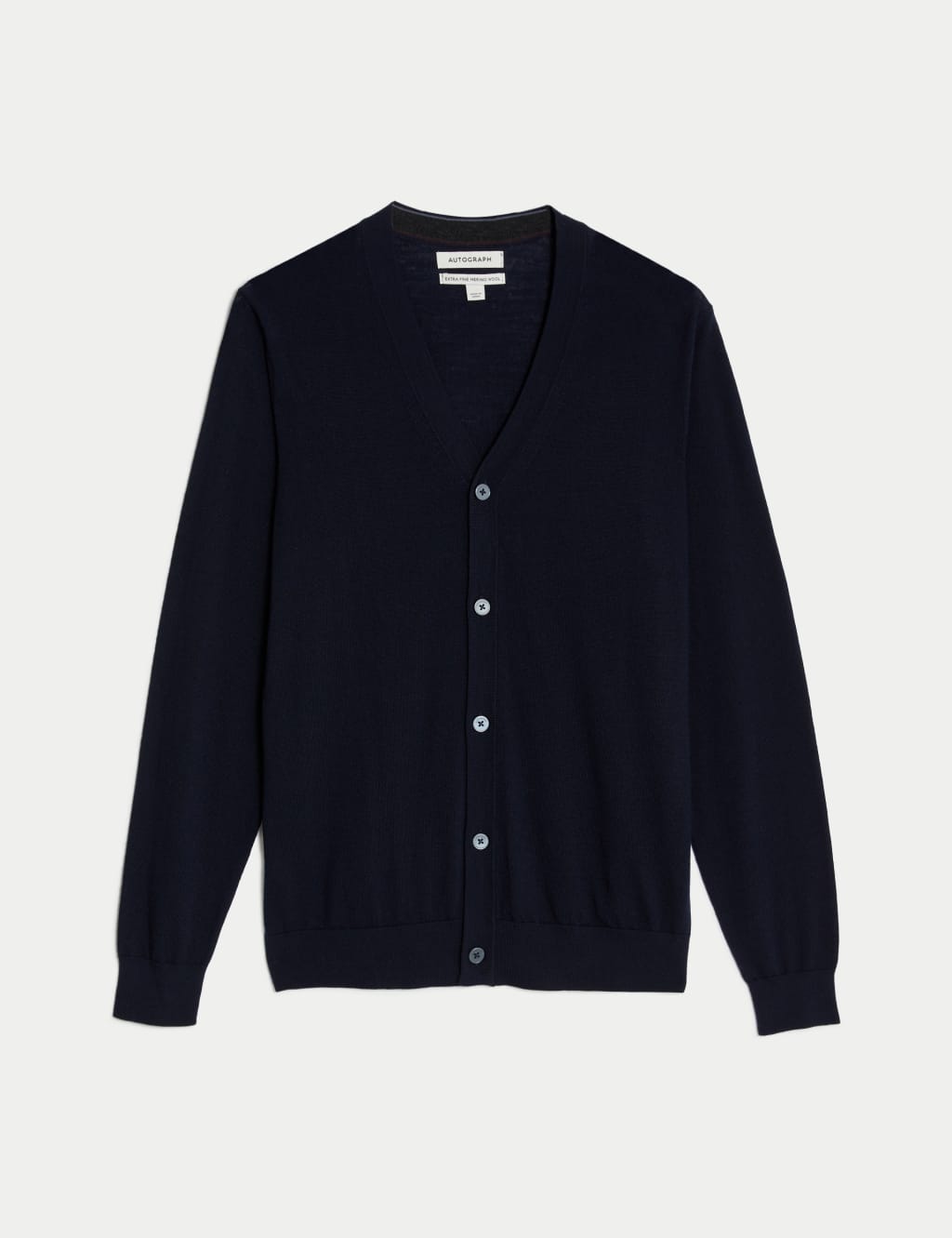 Pure Extra Fine Merino Wool V-Neck Cardigan