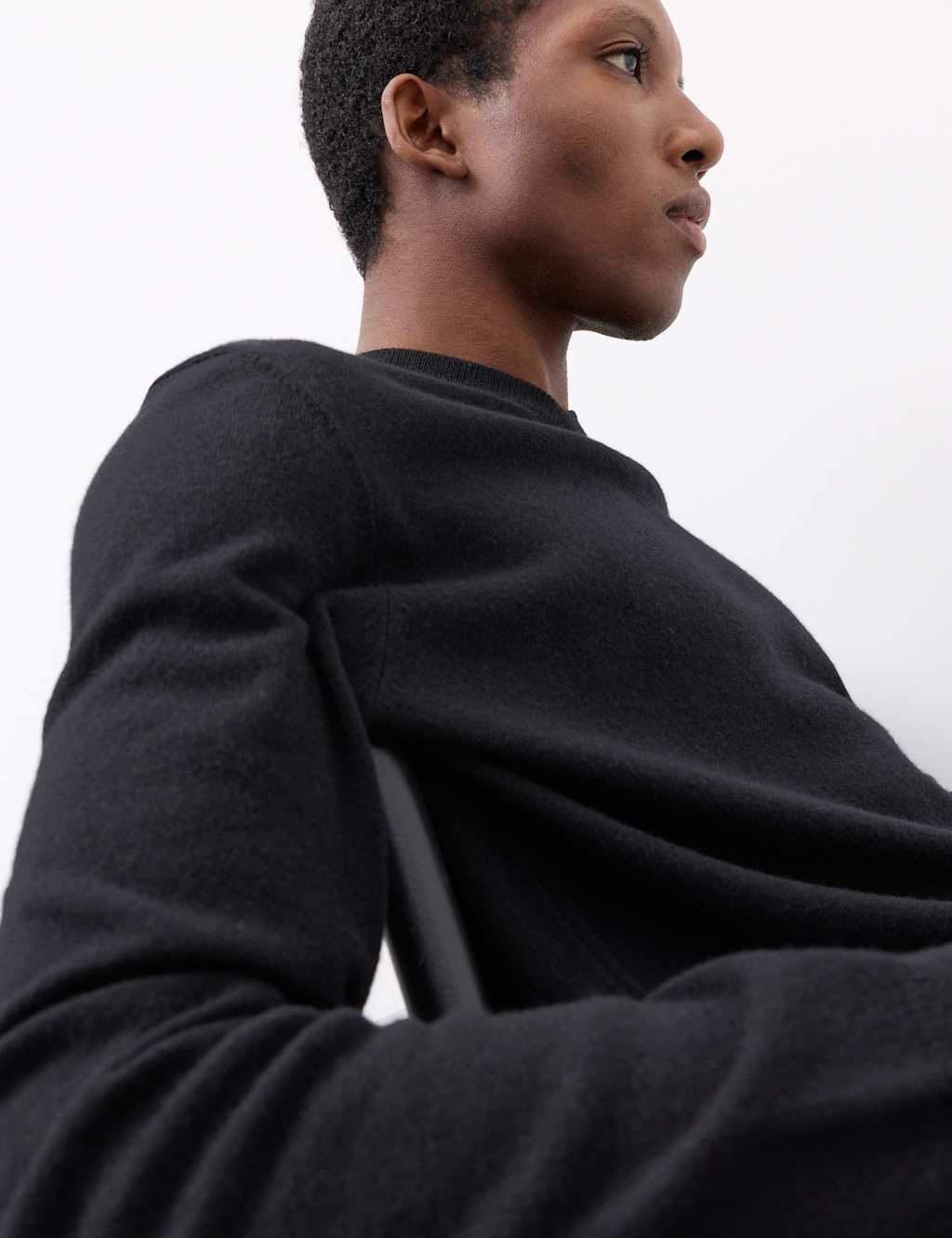 Autograph Pure Cashmere V-Neck Jumper Black