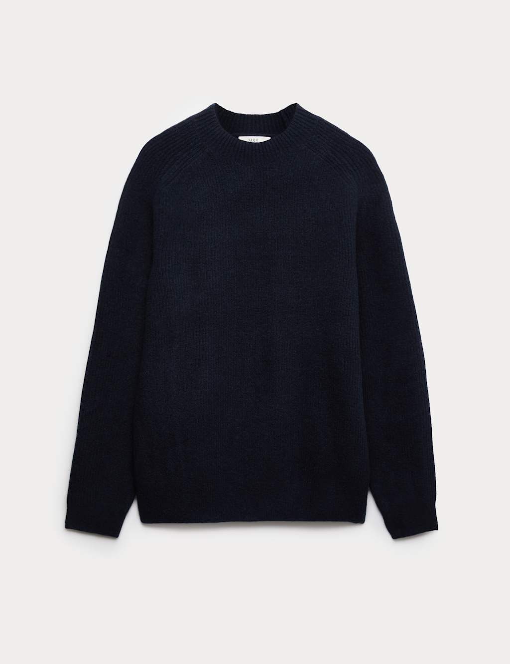 M&S Supersoft Mock Ribbed Stitch Jumper Dark Navy