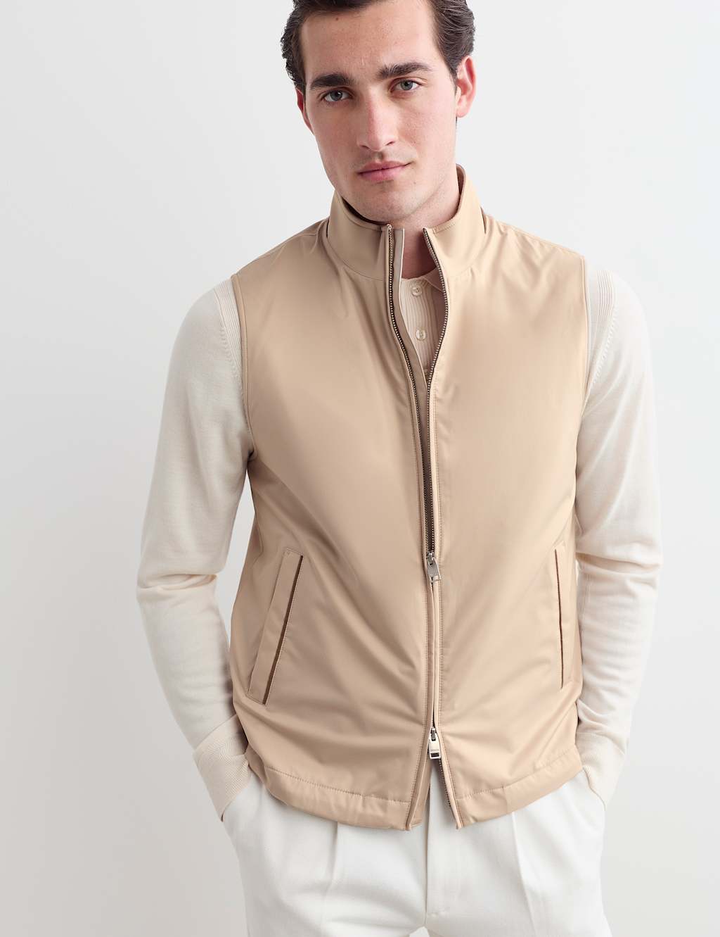 Jaeger Men's Gilet - XL - Beige - By M&S