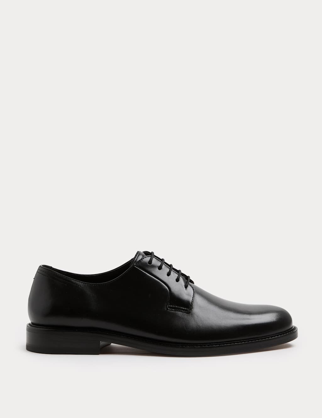 Jaeger Men's Leather Derby Shoes - 10 - Black - By M&S
