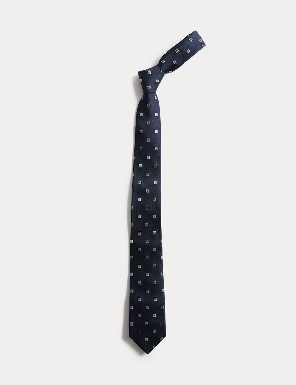Jaeger Men's Geometric Silk Rich Tie - Navy Mix - By M&S