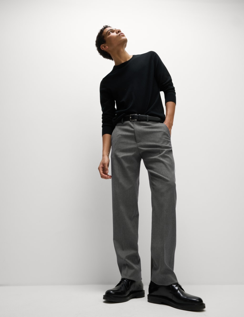 Regular Fit Stretch Smart Trousers