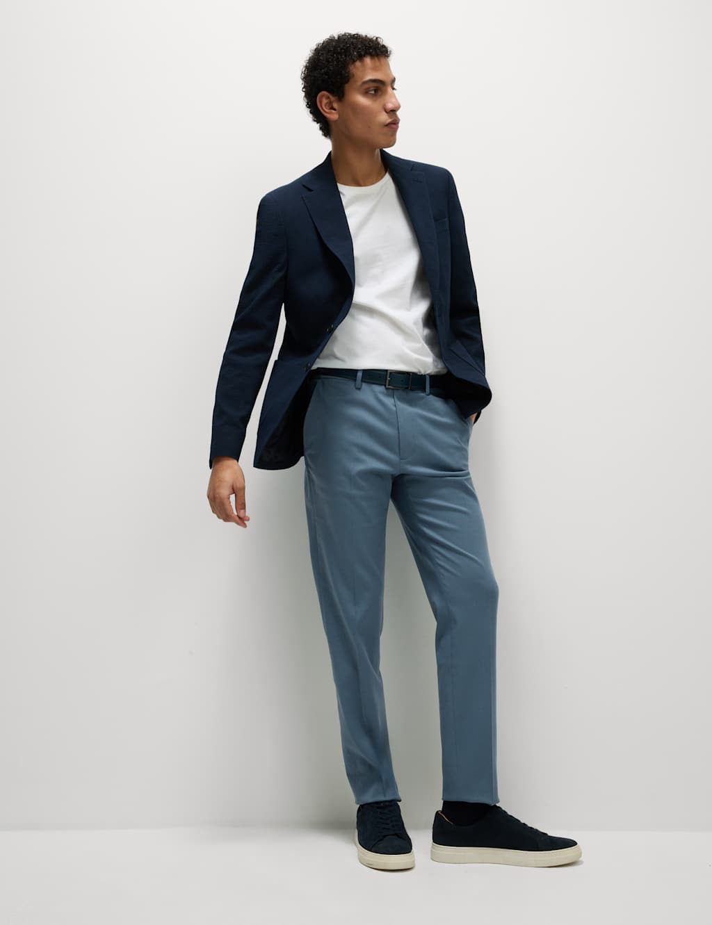 Slim Fit Stretch Smart Trousers