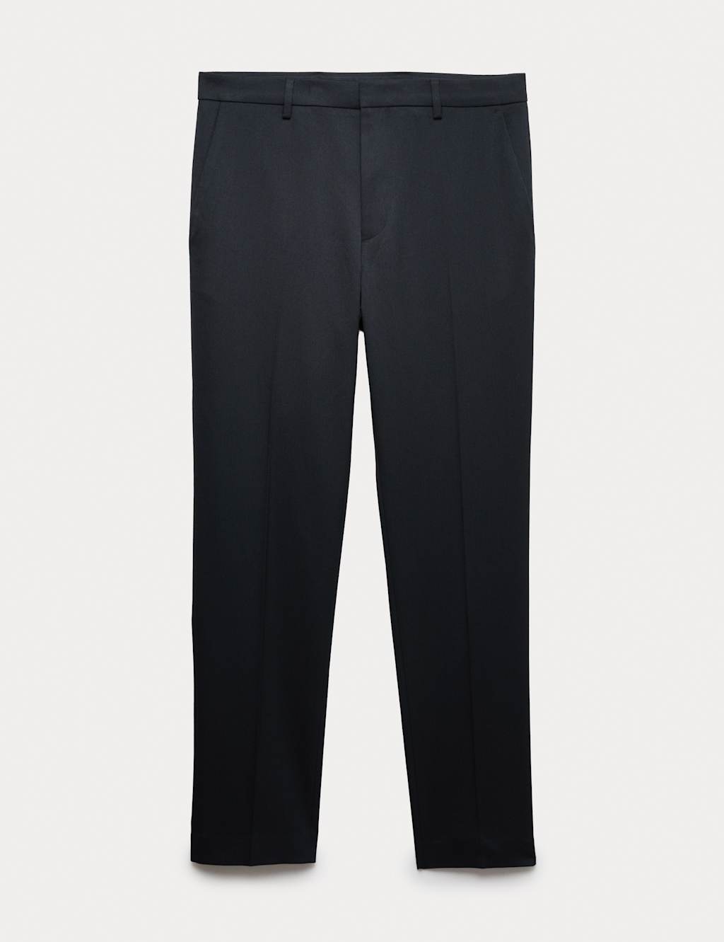M&S Men's Slim Fit Smart Stretch Trousers - 32 - Dark Navy