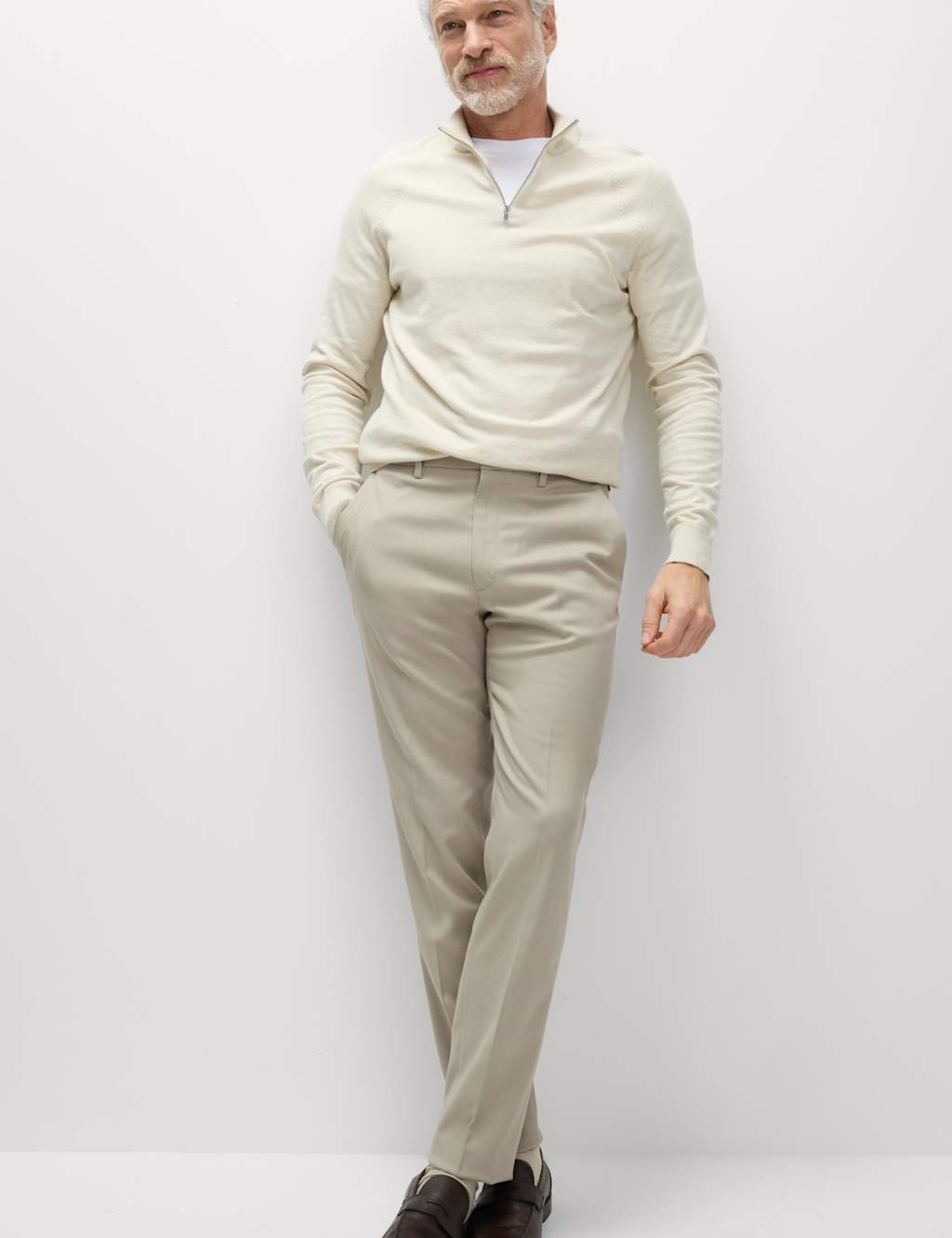 Slim Fit Stretch Smart Trousers