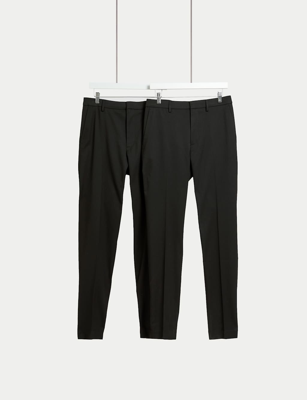 2pk Slim Fit Stretch Smart Trousers
