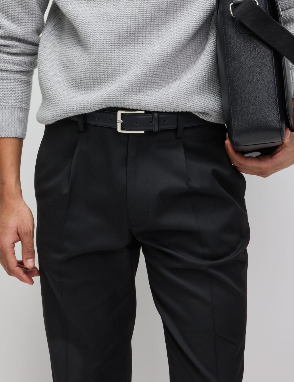 Tailored Fit Stretch Smart Trousers